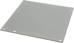 Cooper B-Line - 6-7/8" OAW x 6-7/8" OAH Powder Coat Finish Electrical Enclosure Nonperforated Panel - 8" x 8" Box, 14 Gauge Steel, Use with 884-12CHC/884-12CHSC/884-12LC/884-12SC/886-12CHC/886-12CHSC - Exact Industrial Supply
