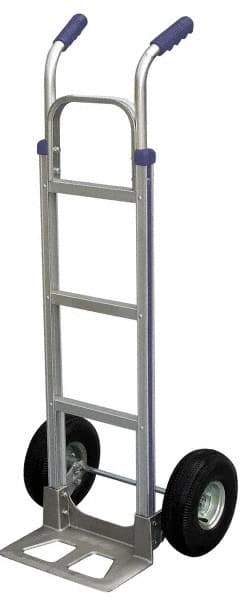 Vestil - 500 Lb Capacity 52-1/2" OAH Hand Truck - Dual Handle, Aluminum - Exact Industrial Supply