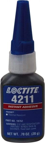 Loctite - 20 Gal Bottle Black Instant Adhesive - 24 hr Full Cure Time - Exact Industrial Supply