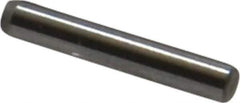 Made in USA - 1/16" Diam x 3/8" Pin Length Grade 8 Alloy Steel Standard Dowel Pin - Bright Finish, 1 Beveled & 1 Rounded End - Exact Industrial Supply