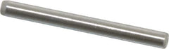 Made in USA - 1/16" Diam x 5/8" Pin Length Grade 8 Alloy Steel Standard Dowel Pin - Bright Finish, 1 Beveled & 1 Rounded End - Exact Industrial Supply