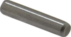 Made in USA - 3/32" Diam x 7/16" Pin Length Grade 8 Alloy Steel Standard Dowel Pin - Bright Finish, 1 Beveled & 1 Rounded End - Exact Industrial Supply