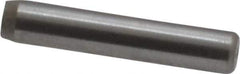 Made in USA - 3/32" Diam x 1/2" Pin Length Grade 8 Alloy Steel Standard Dowel Pin - Bright Finish, 1 Beveled & 1 Rounded End - Exact Industrial Supply