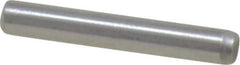 Made in USA - 3/32" Diam x 5/8" Pin Length Grade 8 Alloy Steel Standard Dowel Pin - Bright Finish, 1 Beveled & 1 Rounded End - Exact Industrial Supply