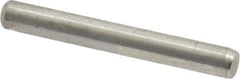 Made in USA - 3/32" Diam x 3/4" Pin Length Grade 8 Alloy Steel Standard Dowel Pin - Bright Finish, 1 Beveled & 1 Rounded End - Exact Industrial Supply