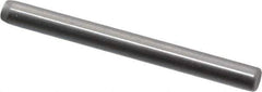 Made in USA - 3/32" Diam x 1" Pin Length Grade 8 Alloy Steel Standard Dowel Pin - Bright Finish, 1 Beveled & 1 Rounded End - Exact Industrial Supply