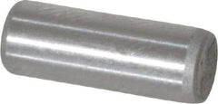 Made in USA - 3/16" Diam x 1/2" Pin Length Grade 8 Alloy Steel Standard Dowel Pin - Bright Finish, C 47-58 & C 60 (Surface) Hardness, 4,150 Lb (Single Shear), 8,300 Lb (Double Shear) Breaking Strength, 1 Beveled & 1 Rounded End - Exact Industrial Supply