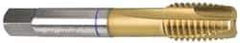 Guhring - 1-8 UNC, 4 Flute, TiN Finish, Powdered Metal Spiral Point Tap - Plug Chamfer, Right Hand Thread, 5-1/8" OAL, 0.8" Shank Diam, 3B Class of Fit, Series 3997 - Exact Industrial Supply