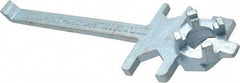 Vestil - 12" Long Cast Steel Drum Plug Wrench - For Use with All Types of Industrial Drum Plugs and Bungs in Metal or Plastic - Exact Industrial Supply