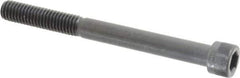 Made in USA - 3/8-16 UNC Hex Socket Drive, Socket Cap Screw - Alloy Steel, Black Oxide Finish, Partially Threaded, 4" Length Under Head - Exact Industrial Supply