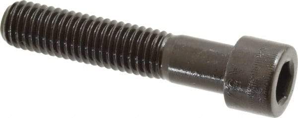 Made in USA - 1/2-13 UNC Hex Socket Drive, Socket Cap Screw - Alloy Steel, Black Oxide Finish, Partially Threaded, 2-1/2" Length Under Head - Exact Industrial Supply