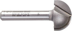 Amana Tool - 3/4" Cut Diam, 7/16" Length of Cut, 2 Flute Core Box Edge Profile Router Bit - Carbide-Tipped, 1/4" Shank Diam, 1-3/4" OAL, Uncoated - Exact Industrial Supply