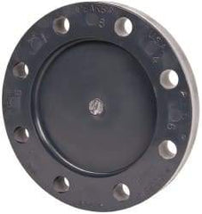 Value Collection - 6" Pipe, 11" OD, PVC Blind Pipe Flange - Schedule 80, Gray - Exact Industrial Supply
