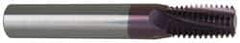Carmex - 1 - 11-1/2 to 2 - 11-1/2 NPT, 5/8" Cutting Diam, 4 Flute, Solid Carbide Helical Flute Thread Mill - Internal/External Thread, 1.09" LOC, 4" OAL, 5/8" Shank Diam - Exact Industrial Supply