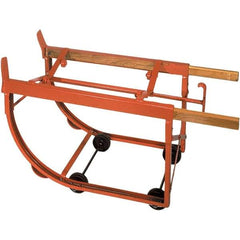Wesco Industrial Products - 1,000 Lb Load Capacity, 30 & 55 Gal Drum Cradle - 19" Wide x 25-1/2" High, 4 Steel Wheels - Exact Industrial Supply
