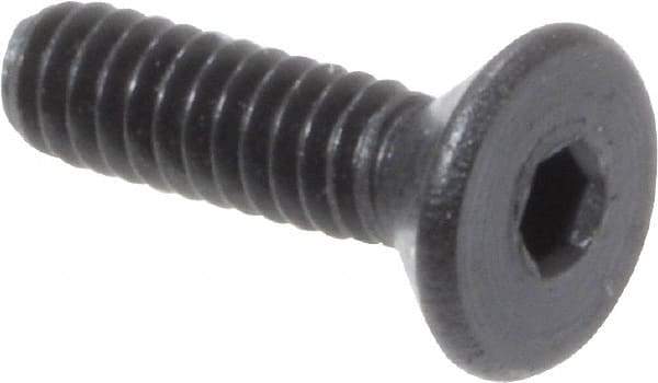 Value Collection - #0-80 UNF Hex Socket Drive, 82° Flat Screw - Alloy Steel, Black Oxide Finish, Fully Threaded, 1/4" OAL - Exact Industrial Supply