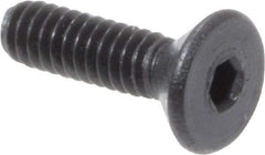 Value Collection - #0-80 UNF Hex Socket Drive, 82° Flat Screw - Alloy Steel, Black Oxide Finish, Fully Threaded, 1/4" OAL - Exact Industrial Supply