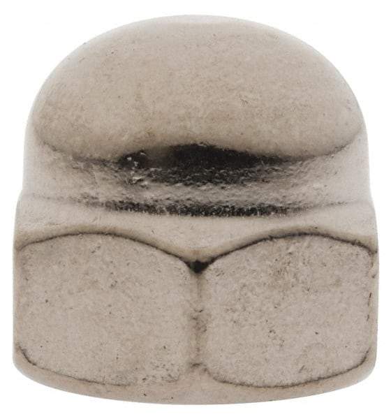 Value Collection - 3/8-16" UNC, 5/8" Width Across Flats, Uncoated, Stainless Steel Acorn Nut - 5/8" Overall Height, Grade 316 - Exact Industrial Supply