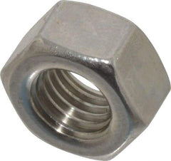 Value Collection - 5/16-24 UNF Stainless Steel Right Hand Hex Nut - 1/2" Across Flats, 7/64" High, Uncoated - Exact Industrial Supply