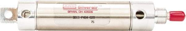 ARO/Ingersoll-Rand - 4" Stroke x 2" Bore Double Acting Air Cylinder - 1/4 Port, 1/2-20 Rod Thread, 200 Max psi, -40 to 160°F - Exact Industrial Supply