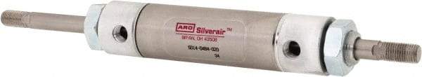ARO/Ingersoll-Rand - 6" Stroke x 2-1/2" Bore Double Acting Air Cylinder - 1/4 Port, 1/2-20 Rod Thread, 200 Max psi, -40 to 160°F - Exact Industrial Supply