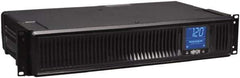 Tripp-Lite - 15 Amp, 1,500 VA, Tower Mount Line Interactive Backup Uninterruptible Power Supply - Backup 3-1/2 min with Full Load & 11-1/2 min with Half Load, 120 VAC Input & Output, 900 Watt Output, 1 Phases, 8 Outlets - Exact Industrial Supply