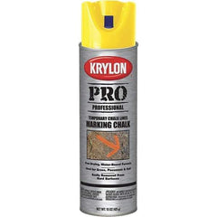 Krylon - 15 fl oz Yellow Marking Chalk - Solvent Base Formula - Exact Industrial Supply