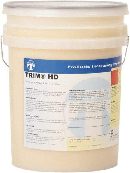 Master Fluid Solutions - Trim HD, 5 Gal Pail Cutting & Grinding Fluid - Synthetic, For Cutting, Grinding - Exact Industrial Supply