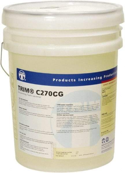 Master Fluid Solutions - Trim C270CG, 5 Gal Pail Cutting & Grinding Fluid - Synthetic, For Cutting, Grinding - Exact Industrial Supply