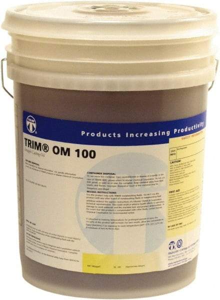 Master Fluid Solutions - Trim OM 100, 5 Gal Pail Cutting & Grinding Fluid - Straight Oil, For Cutting, Grinding - Exact Industrial Supply