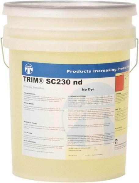 Master Fluid Solutions - Trim SC230 nd, 5 Gal Pail Cutting & Grinding Fluid - Semisynthetic, For Cutting, Grinding - Exact Industrial Supply