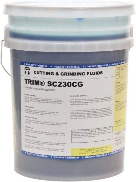 Master Fluid Solutions - Trim SC230CG, 5 Gal Pail Cutting & Grinding Fluid - Semisynthetic, For Cutting, Grinding - Exact Industrial Supply
