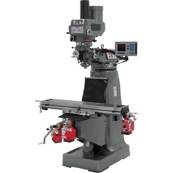 Jet - Knee Milling Machines Spindle Speed Control: Electronic Variable Speed Table Length (Inch): 9 - Exact Industrial Supply