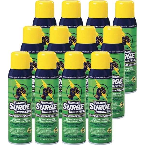 Surge Industrial - 20 oz Aerosol Cleaner/Degreaser - Aerosol, Neutral pH, Unscented - Exact Industrial Supply