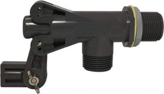 Control Devices - 1" Pipe, PVC, Angle Pattern-Single Seat, Mechanical Float Valve - 100 psi, MNPT End Connections - Exact Industrial Supply