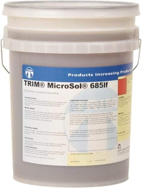 Master Fluid Solutions - Trim MicroSol 685lf, 5 Gal Pail Cutting & Grinding Fluid - Semisynthetic - Exact Industrial Supply