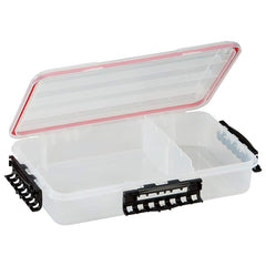 Small Parts Boxes & Organizers; Product Type: Compartment Box; Lock Type: Positive Snap; Width (Inch): 9; Depth (Inch): 3; Number of Dividers: 2; Removable Dividers: Yes; Color: Clear; Features: Sturdy cam-action latches; Dri-Loc O-Ring Seal; Number Of Co