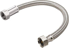 B&K Mueller - 1/2" FIP Inlet, 1/2" FIP Outlet, Stainless Steel Faucet Connector - Use with Faucets - Exact Industrial Supply