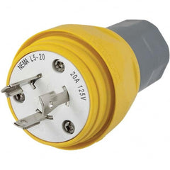 Hubbell Wiring Device-Kellems - 125V 20A NEMA L5-20P Industrial Twist Lock Plug - Exact Industrial Supply