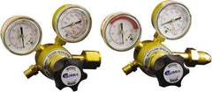 Detroit Torch - 540 CGA Inlet Connection, B Fitting, 30 Max psi, Oxy-Acetylene Welding Regulator - 9/16-18 Thread, Clockwise & Counterclockwise Rotation - Exact Industrial Supply