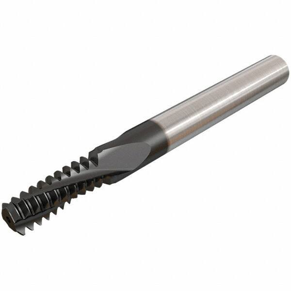 Iscar - 3/4-10 UN, 14.4mm Cutting Diam, 4 Flute, Solid Carbide Helical Flute Thread Mill - Internal Thread, 34.3mm LOC, 105mm OAL, 16mm Shank Diam - Exact Industrial Supply