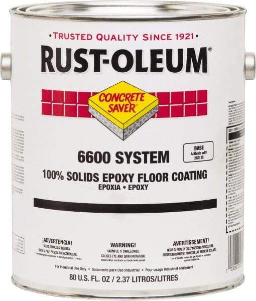 Rust-Oleum - 1 Gal Can Silver Gray 100% Solids Epoxy - 100 Sq Ft/Gal Coverage, <50 g/L VOC Content, Abrasion & Impact Resistance, Easy to Maintain, Durable, Withstands Intermittent Chemical Spills & Low-Viscosity Formula - Exact Industrial Supply