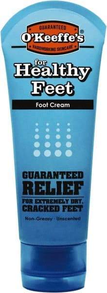 O'Keeffe's - 3 oz Moisturizing Foot Cream - Comes in Tube, Fragrance Free - Exact Industrial Supply