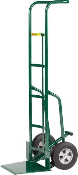 Little Giant - 800 Lb Capacity 60" OAH Hand Truck - Continuous Handle, Steel, Solid Rubber Wheels - Exact Industrial Supply