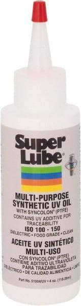 Synco Chemical - 4 oz Bottle Oil with PTFE Direct Food Contact White Oil - Translucent, -45°F to 450°F, Food Grade - Exact Industrial Supply