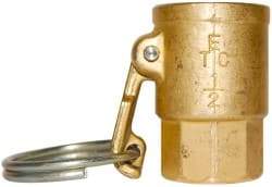 EVER-TITE Coupling Products - 1-1/4" Brass Cam & Groove Suction & Discharge Hose Female Coupler Female NPT Thread - Part D, 1-1/4" Thread, 350 Max psi - Exact Industrial Supply