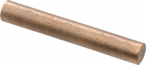 Made in USA - 1/4 Inch Diameter x 2 Inch Long, Oil Impregnated Bronze Round Rod - Alloy SAE 841 - Exact Industrial Supply