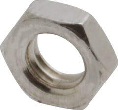 Value Collection - M5x0.80 Metric Coarse Stainless Steel Right Hand Hex Jam Nut - 8mm Across Flats, 2.7mm High, Uncoated - Exact Industrial Supply
