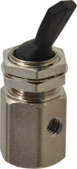 Specialty Mfr - 10-32 Non Exhaust Toggle Valve - 0.1 CV Rate, 150 Max psi, Detented Actuator - Exact Industrial Supply