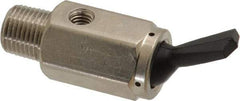 Specialty Mfr - 1/8M Non Exhaust Toggle Valve - 0.15 CV Rate, 150 Max psi, Detented Actuator - Exact Industrial Supply